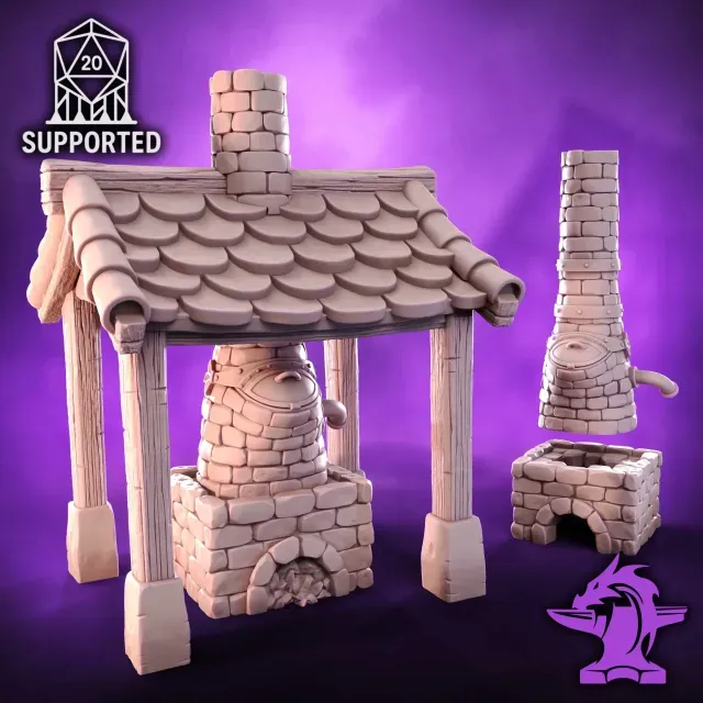 Ore Smelter | 32mm Tabletop Blacksmith Bloom Smelter