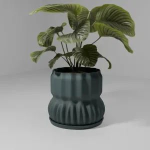 Ripple Plant Pot with Tray – Vase Mode Friendly
