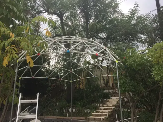 Geodesic Dome 4V Connector for 3/4" PVC Pipe