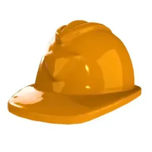 Glossy Yellow Safety Hard Hat 3D Model STL Printable
