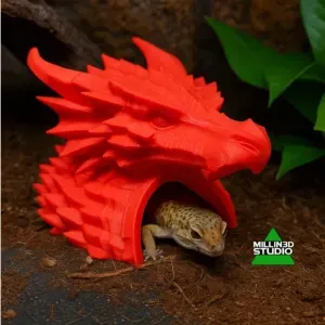 Dragon Head House for Pets Hide Lizard Geckos and Hamsters