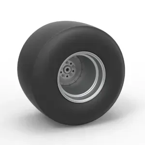 Rear wheel of Vintage Funny Car Scale 1:25