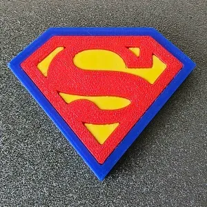 Superman Logo Fridge Magnet - Multipart, no CFS needed