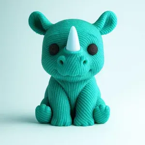Knitted Rhino - NO AMS - Cute Animals