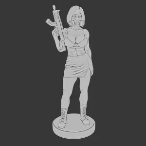 Killer Girl Figurine – Deadly Assassin Woman – 3D Printable