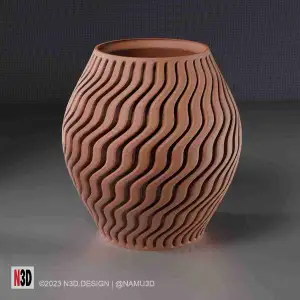 Vase 1005 - Wavy twist vase