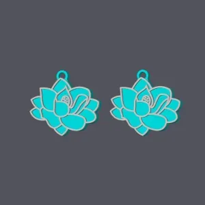 Magnolia Flower - Earring & Pendant v1 (2 versions)