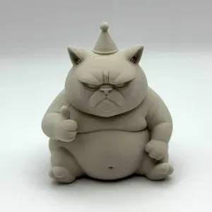 Grumpy Birthday Kitten