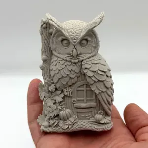 Wood Owl Fairy House