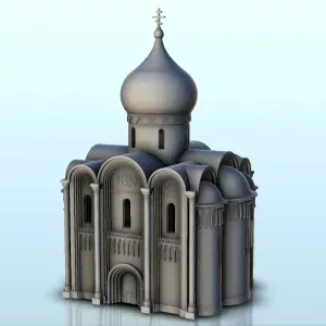 High orthodox church with columns and large doors (15) - min