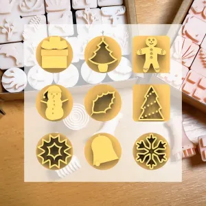 Ceramic Clay Stamp Set – Christmas 2 (9 Stamps, 20 mm)