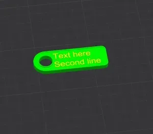 Customizable Text Keychain 3D Model Personalized Name Tag