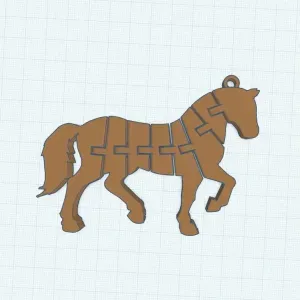 Flexi Horse keychain