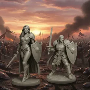 DnD Paladin Miniature (5cm) - Rol