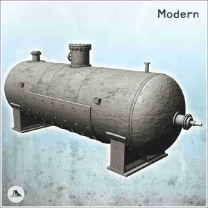 Metal chemical tank with valves (1) - scenery warhammer mini