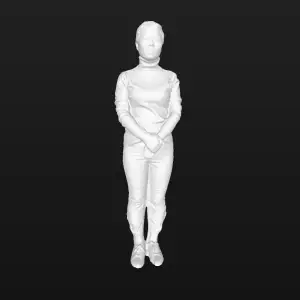 Full-body scanned girl