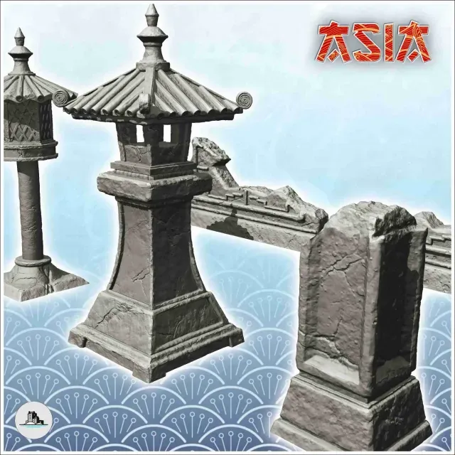 Asian Outdoor Decoration Set (6) - Asian Scenery Terrain War — Фото 6 из 9
