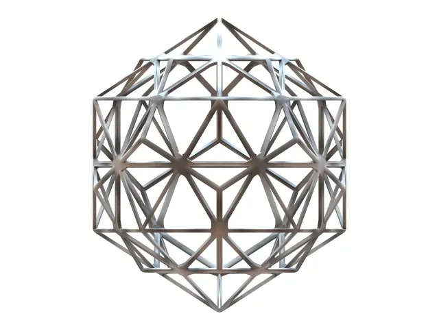 Wireframe Shape Compound of Dodecahedron and Icosahedron — Image 3 of 9
