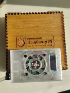OLED raspberry pi 5 with fan
