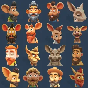 Whimsical Woodland Creatures: Premium 3D Character Collect