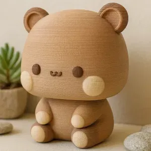 Cute Bear Figurine Sitting