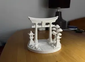 Japanese Torii Gate Garden Model