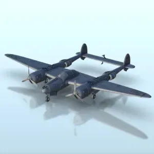 Lockheed P-38 '' Lightning '' - WW2 Terrain plane aircraft