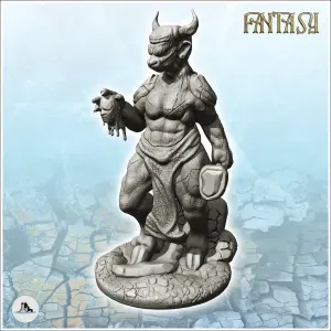 Two-horned Minotaur (5) - miniatures warhammer mini RPG scen