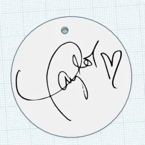 Taylor Swift Signature Keychain – 3D Printable STL