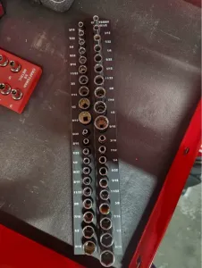 standard 1/4" socket organizer