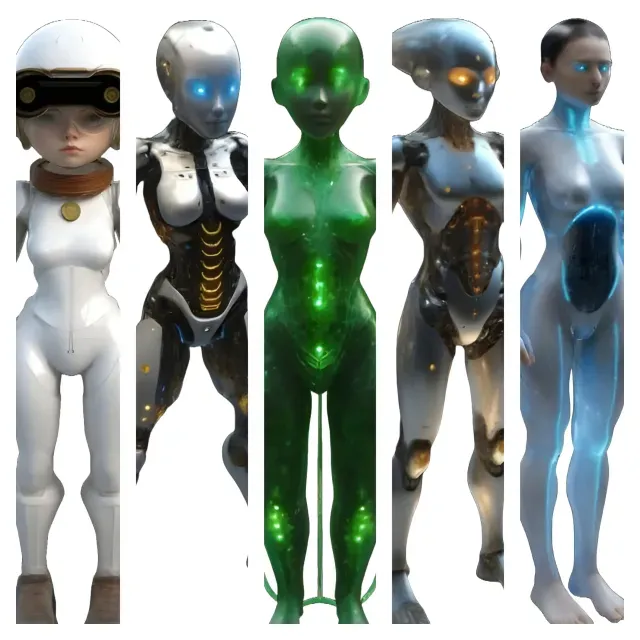 Futuristic Female Android Figurines Collection — Фото 2 из 9