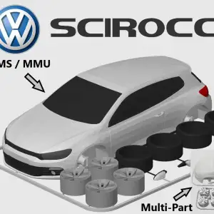 Volkswagen Scirocco Kit Card (1:24 scale)