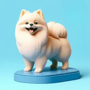 3419 Laughing Pomeranian Full-Color 3D Model STL