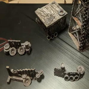 Gaslands - Junk barricades and shack