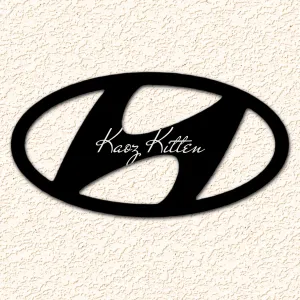 Hyundai Auto Logo Car Symbol Wall Art Home Decor