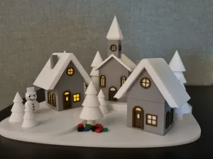 Christmas Village with Tea Light or LED