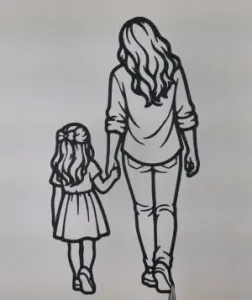Mother and Daughter Wall Art