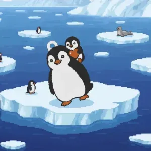 Penguin and son: Fathers day keychain