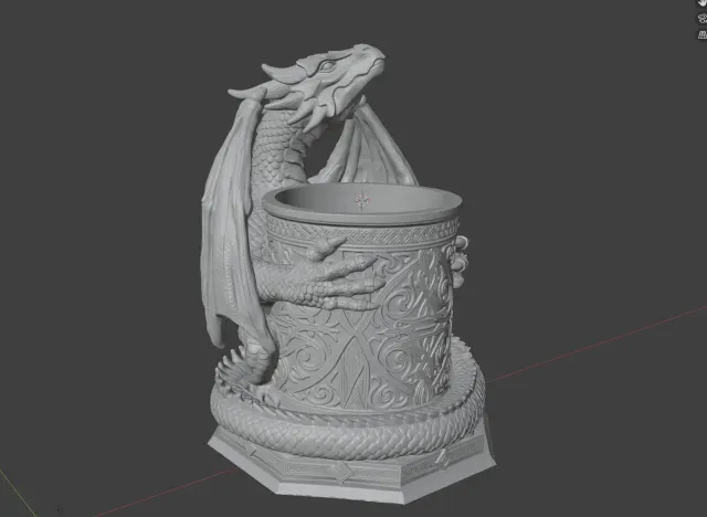 Dragon Pen Holder – Gothic Fantasy Desk Organizer — Фото 2 из 8