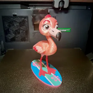 Mingo The Surfing Flamingo