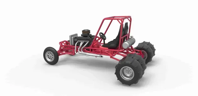Diecast old school water pumper buggy Version 1 Scale 1:25 — Фото 7 из 9