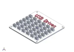 USB drive storage plate / Флэшечная v.2