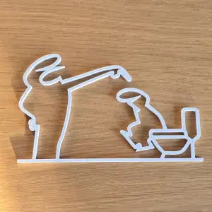 Toilettenschild Türschild Toilette Frau Mann v4