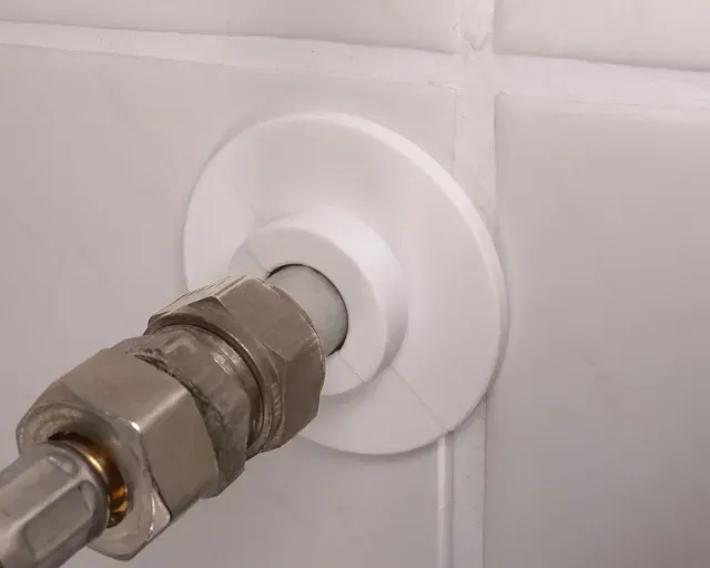 Pipe Collar - 15 mm Escutcheon - Rosette Cover Ring for Wall — Image 4 of 9