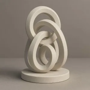 Abstract Loop Sculpture AI