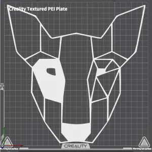 Geometric Bullterrier for Wall