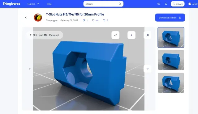 M3 / M4 / M5 Europeen Style T-nut for 2020 Extrusions — Image 5 of 9