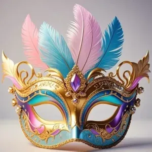 3219 Venetian Carnival Mask Color 3D Model figurine STL