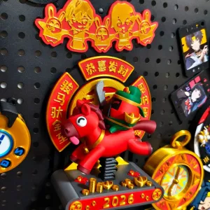 绝区零 武财神 二爷邦布磁吸摇摇乐摆件 吧唧托