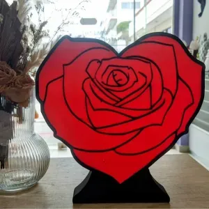 Heart-Shaped Rose Lightbox